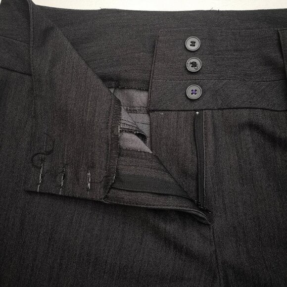 Fashion Bug Ladies Size 14 Black Zipper & 3 Button Closure Flare Leg Dress Pants - Picture 8 of 14